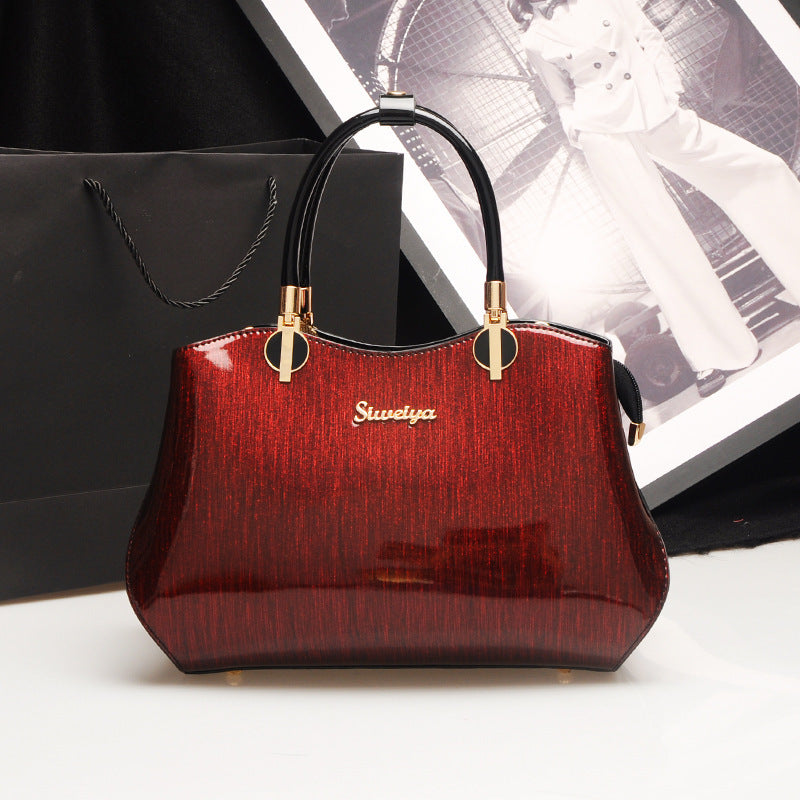 Women's Fashion Female Patent Leather Mother Bags