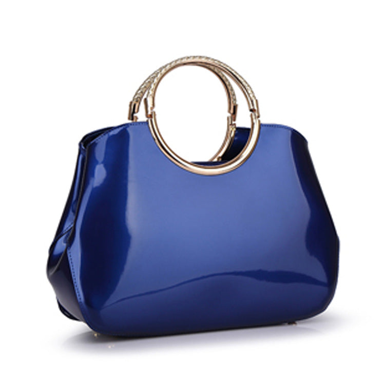 Women's Fashion Portable Patent Leather Dinner Bridal Handbags