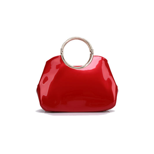 Women's Fashion Portable Patent Leather Dinner Bridal Handbags