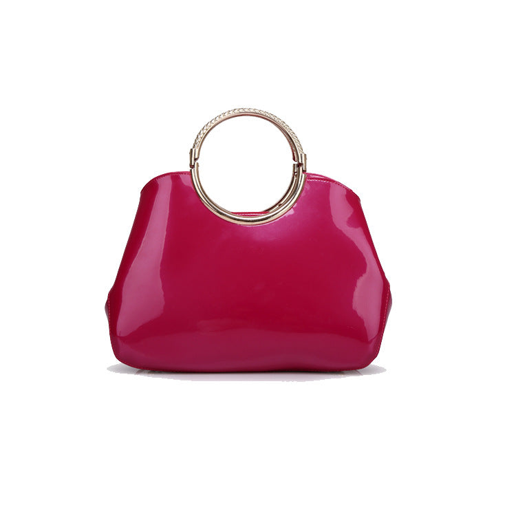 Women's Fashion Portable Patent Leather Dinner Bridal Handbags
