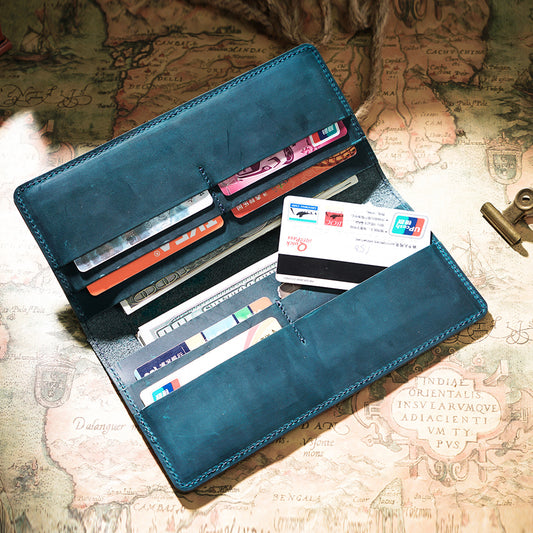 Men's Retro Crazy Horse Leather Genuine Cattlehide Men's Wallets