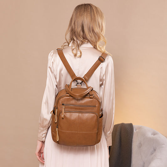 Women's Creative Attractive Leather Korean Multifunctional Backpacks