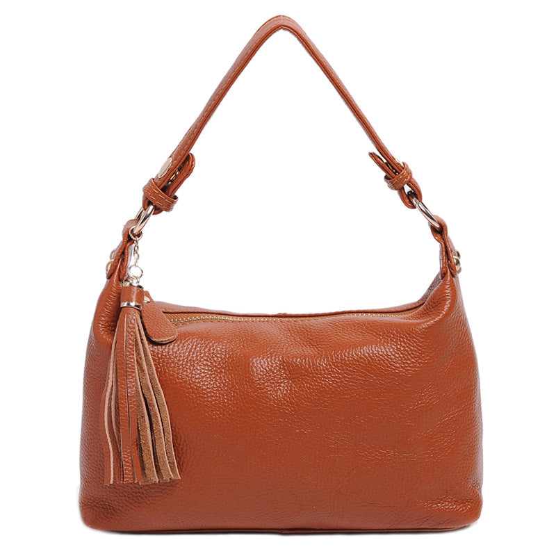 Women's Korean Style Retro Fashion Portable Top Layer Handbags