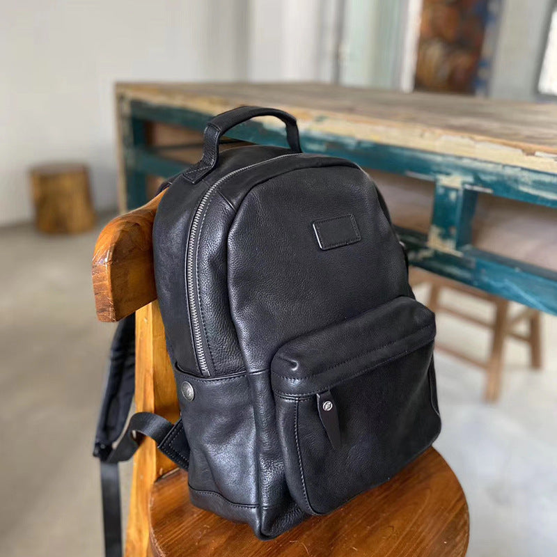 Women's & Men's & Retro Cowhide Large Capacity Business Backpacks