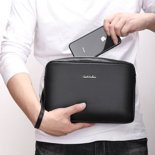 Men's Clutch Genuine Leather Hand Grab First Layer Cowhide Business Men's Handbags