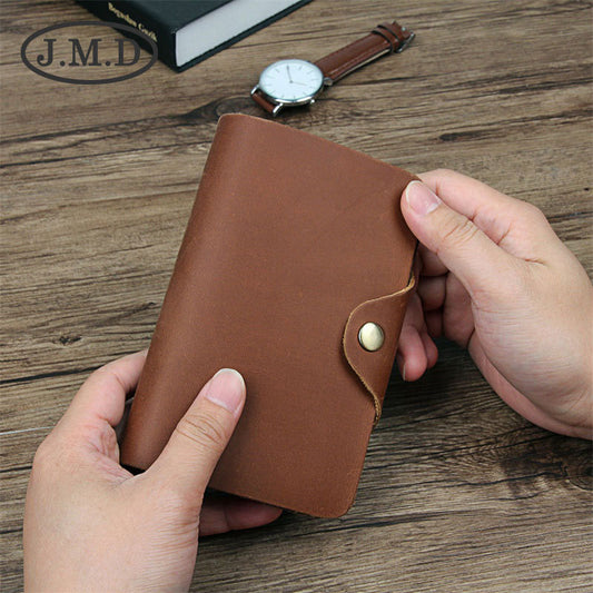 Men's Crazy Horse Leather Two Fold Genuine Men's Wallets