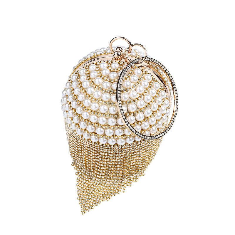 Women's Fashion Pearl Gold Sier Ball Dinner Evening Bags