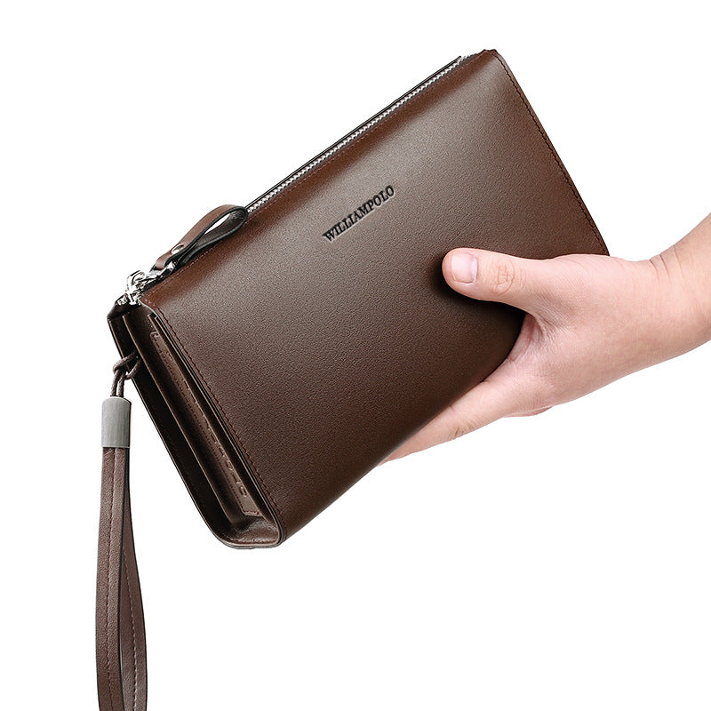 Men's Paul Clutch First Layer Cowhide Business Men's Handbags