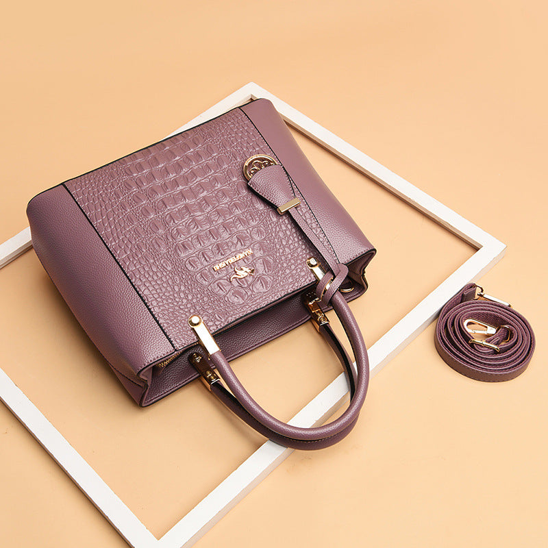 Women's Trendy Mother Elegant Alligator Print Handbags