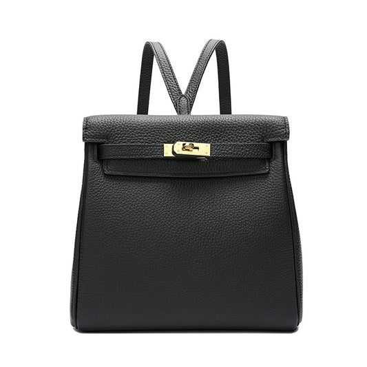 Women's Summer First Layer Cowhide Large Capacity Backpacks