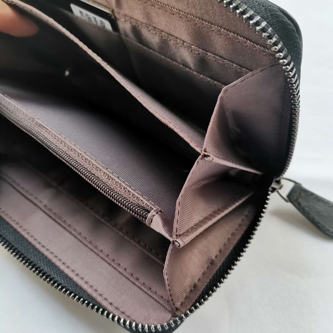 Women's Handmade Sheepskin Woven Double Layer Zipper Ladies Wallets