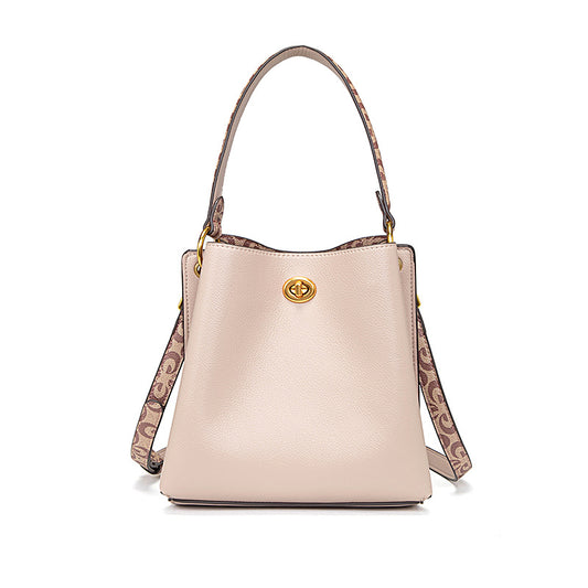 Women's Soft Leather Commuter Niche Cream Korean Shoulder Bags