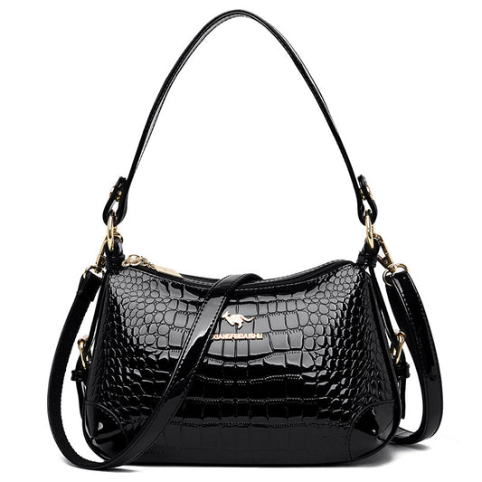 Women's Patent Leather Glossy Mother Korean Dignified Shoulder Bags