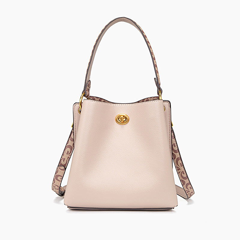 Women's Soft Leather Commuter Niche Cream Korean Shoulder Bags
