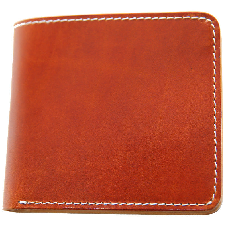 Men's Retro Vegetable Tanned Short First Layer Men's Wallets