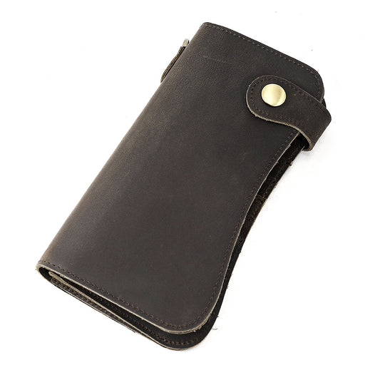 Men's Horse Leather Long Vintage Genuine Iron Men's Wallets
