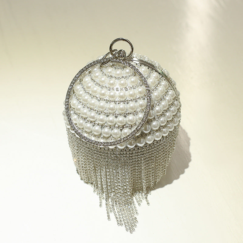 Women's Fashion Pearl Gold Sier Ball Dinner Evening Bags
