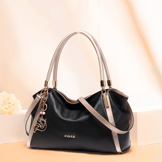 Women's Leather Large Capacity Mom Fashion Color Bags