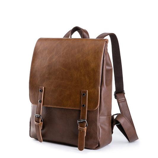 Men's Retro With Crazy Horse Large Capacity Backpacks