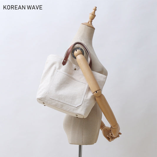 Women's Attractive Canvas Korean Simple Versatile Shoulder Bags