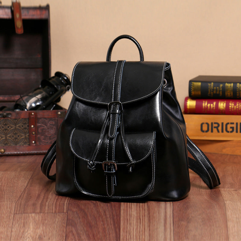 Women's Spring Fashion Closed Flip Korean Style Backpacks