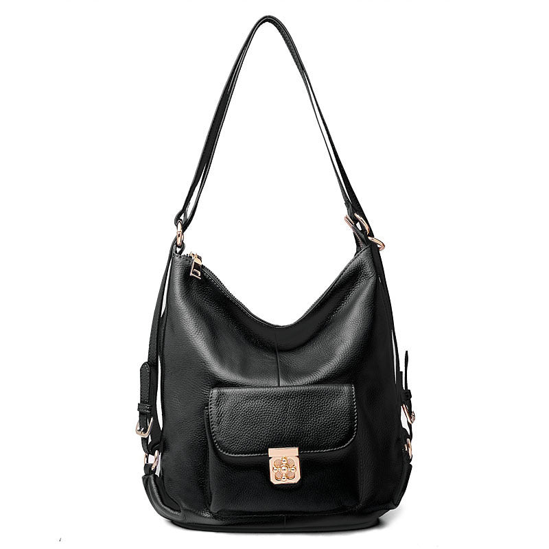 Women's Fashion Trendy Genuine Leather First Layer Backpacks