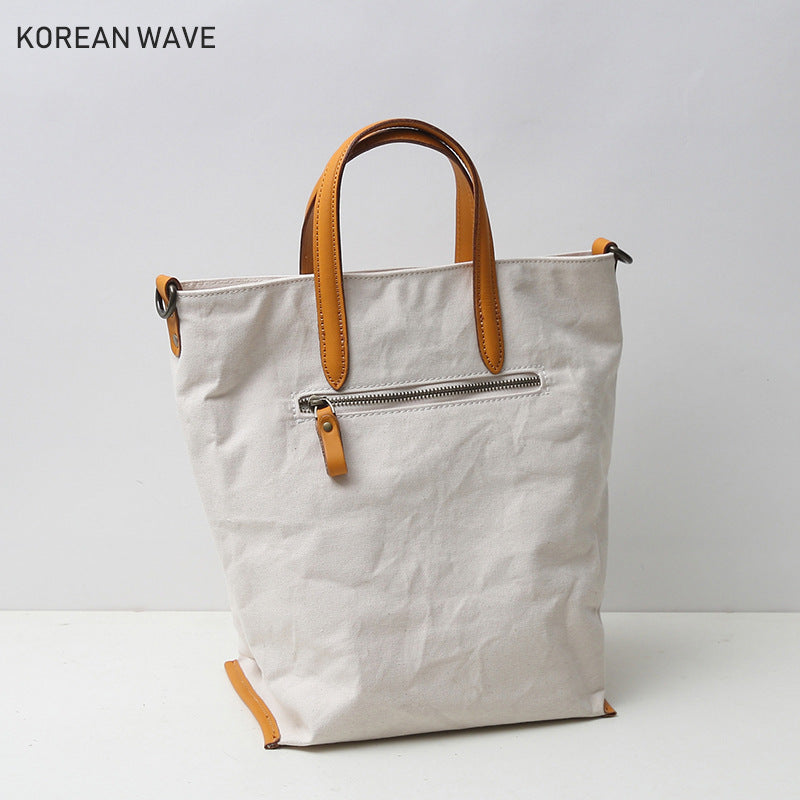 Women's Canvas Korean Style Printed Versatile Out Bags