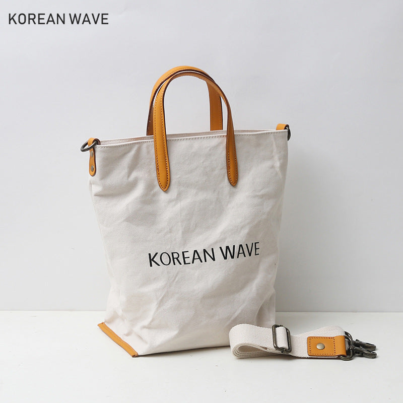Women's Canvas Korean Style Printed Versatile Out Bags