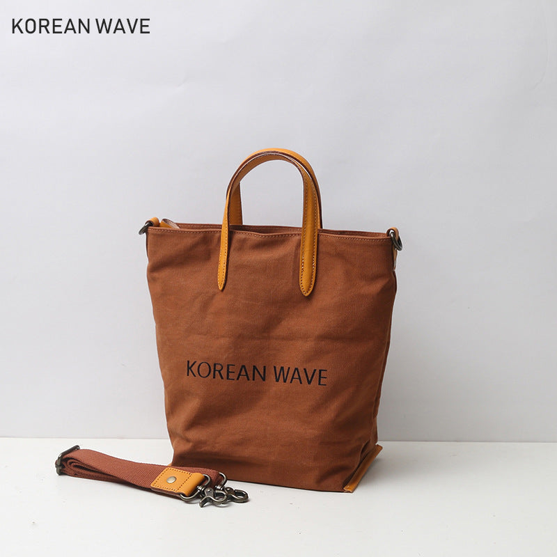 Women's Canvas Korean Style Printed Versatile Out Bags