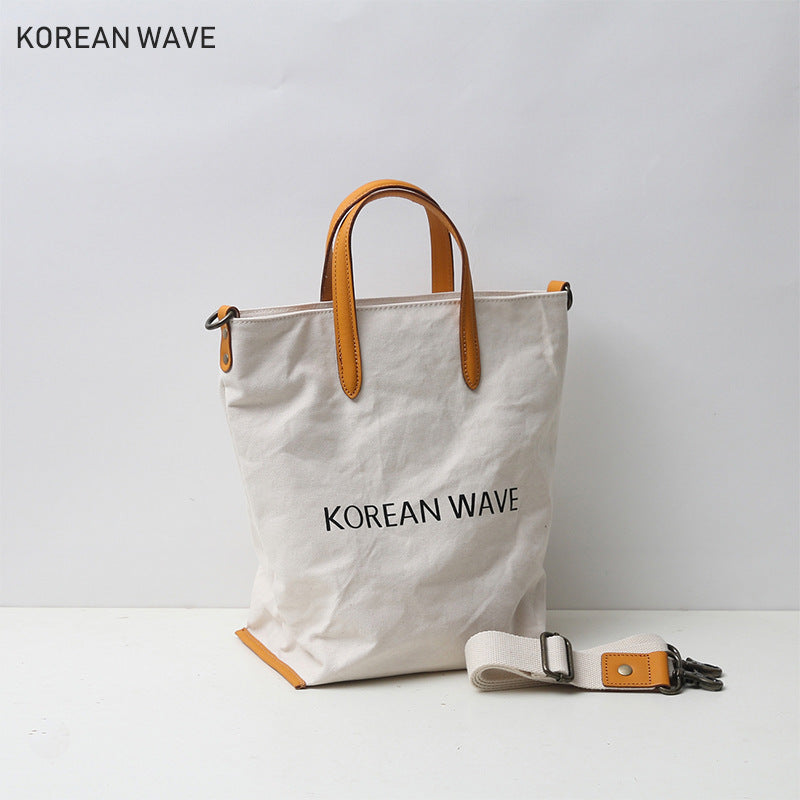 Women's Canvas Korean Style Printed Versatile Out Bags