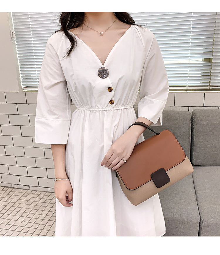 Women's Fashionable Soft Leather Simple Fashion Shoulder Bags