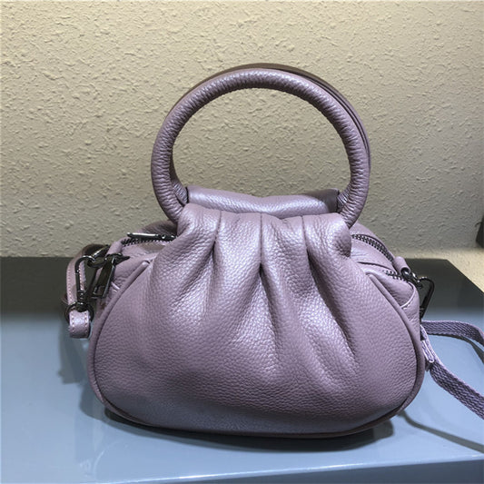 First Layer Cowhide Cloud Dumpling For Mom Trendy Handbags