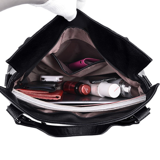 Women's Stitching Mother Korean Versatile Large Capacity Handbags