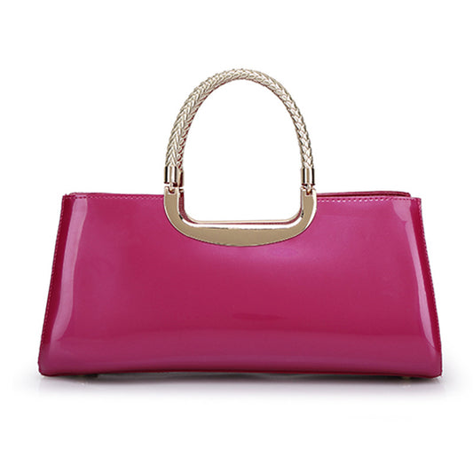 Women's Dinner Red Bridal Fashion Shiny Surface Handbags