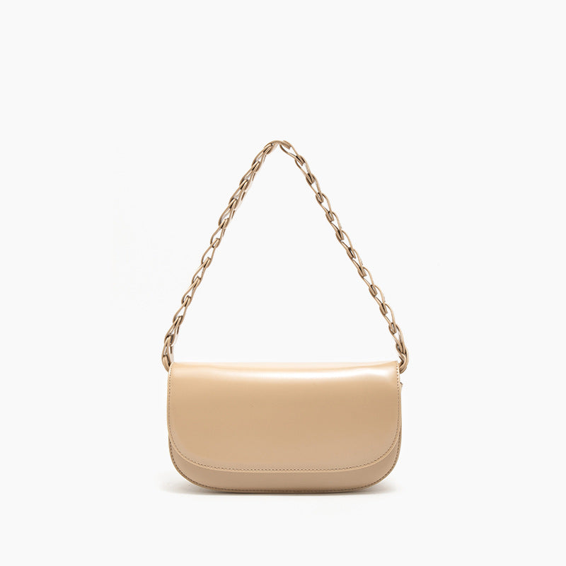 Women's Leather Underarm French Minority Cowhide Saddle Shoulder Bags