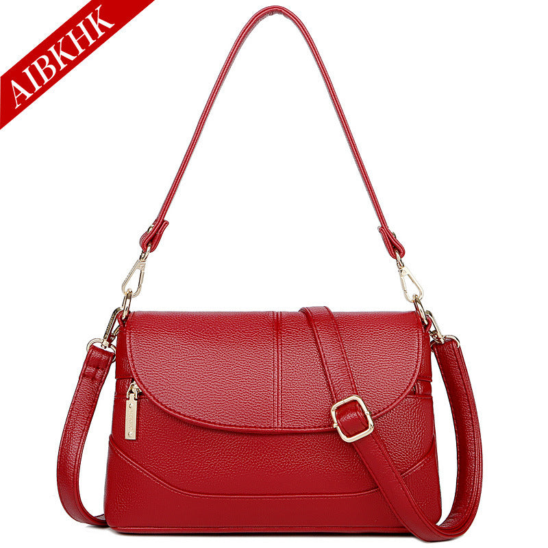 Women's Soft Leather Mother Simple Portable For Crossbody Bags