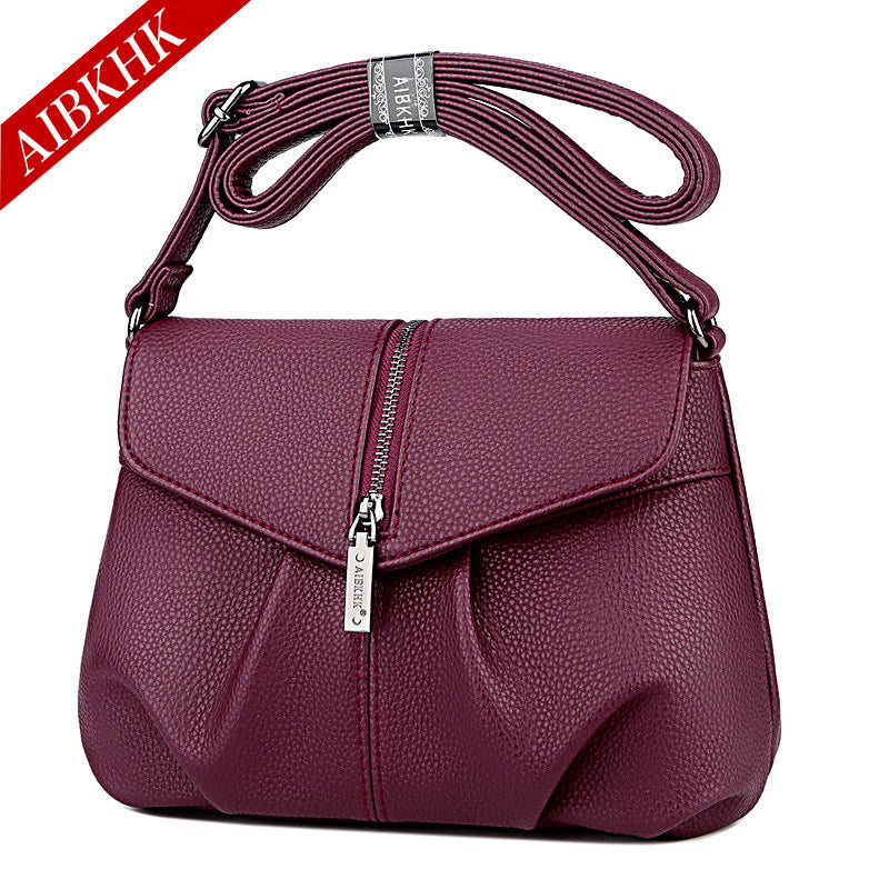 Women's Soft Leather Fashion Mom Simple Crossbody Bags