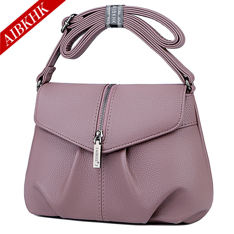 Women's Soft Leather Fashion Mom Simple Crossbody Bags