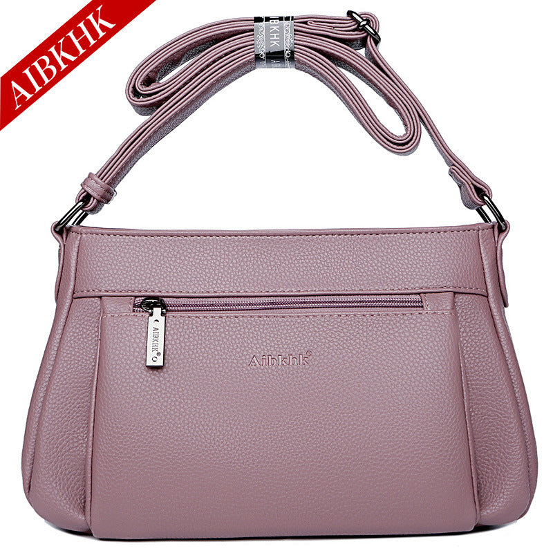 Women's Mother's Large Capacity Soft Leather Elegant Crossbody Bags