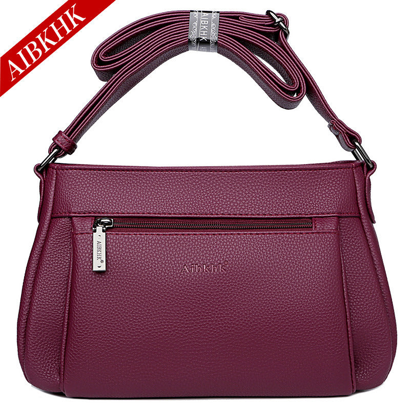 Women's Mother's Large Capacity Soft Leather Elegant Crossbody Bags
