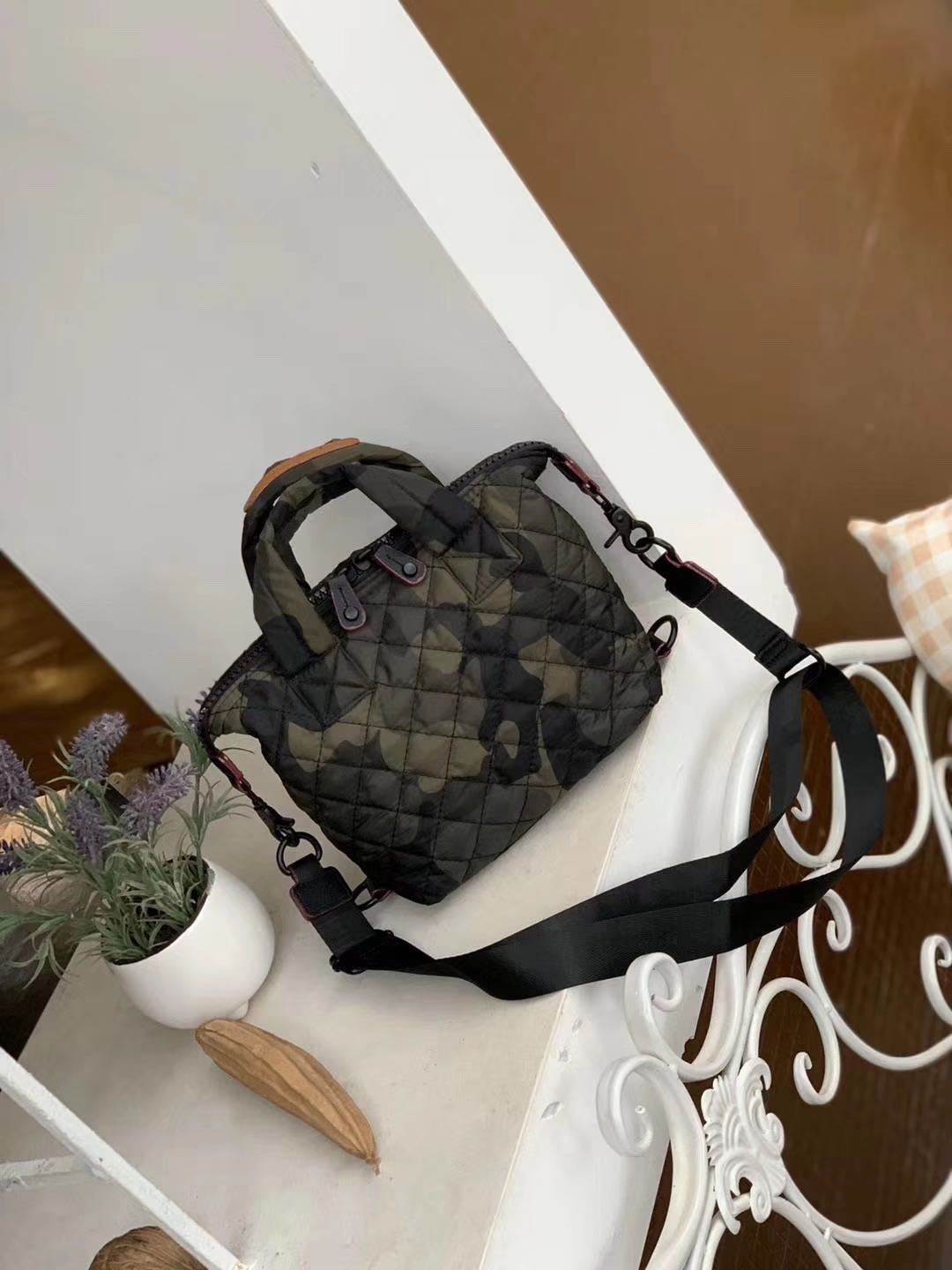 Diamond Korean Style Space Cotton Textured Nylon Cloth Fashion Crossbody Bags
