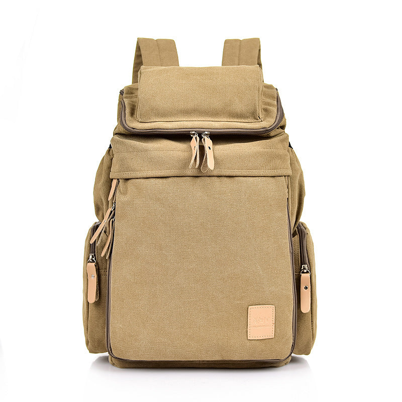 Men's Vintage Female Canvas Leisure Hiking Lightweight Backpacks