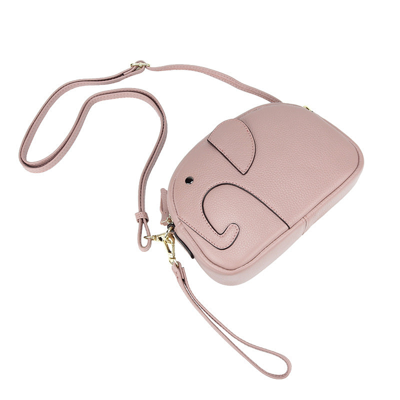 Women's Leather Summer Clutch Zipper Creative Round Crossbody Bags