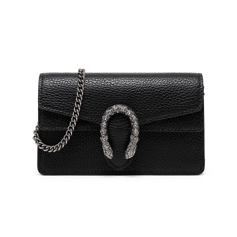Women's Summer Green Trendy Mini Chain Genuine Bags