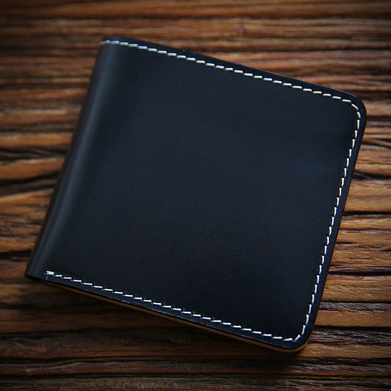 Men's Retro Vegetable Tanned Short First Layer Men's Wallets