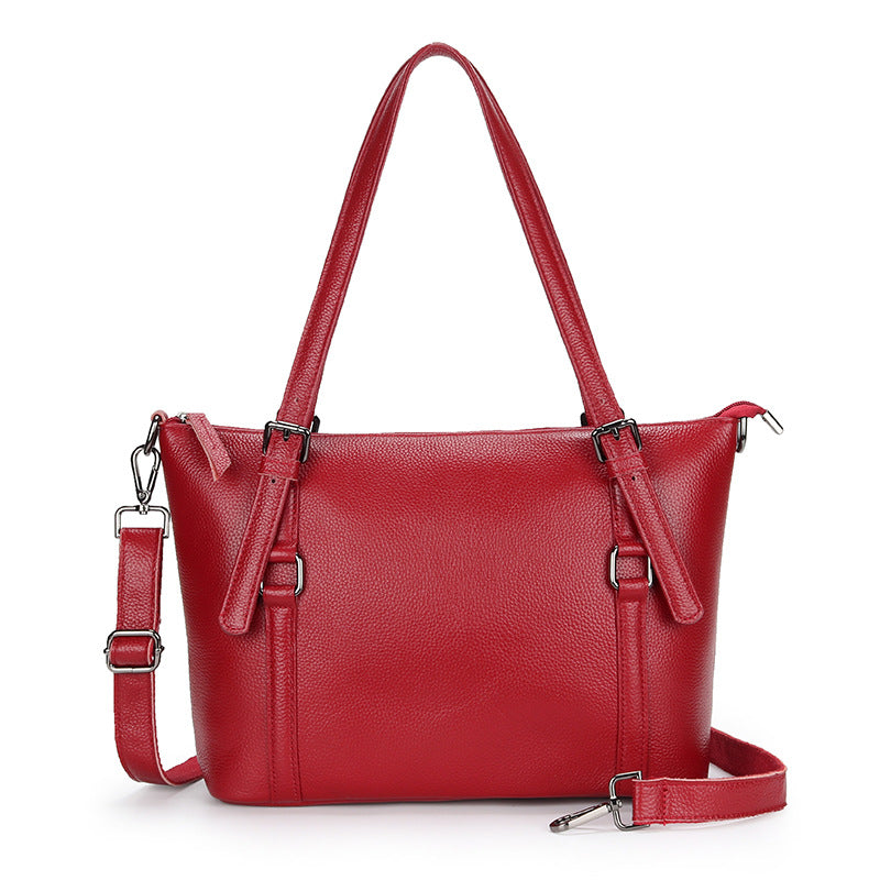 Women's Large Capacity Genuine Leather First Layer Cowhide Shoulder Bags