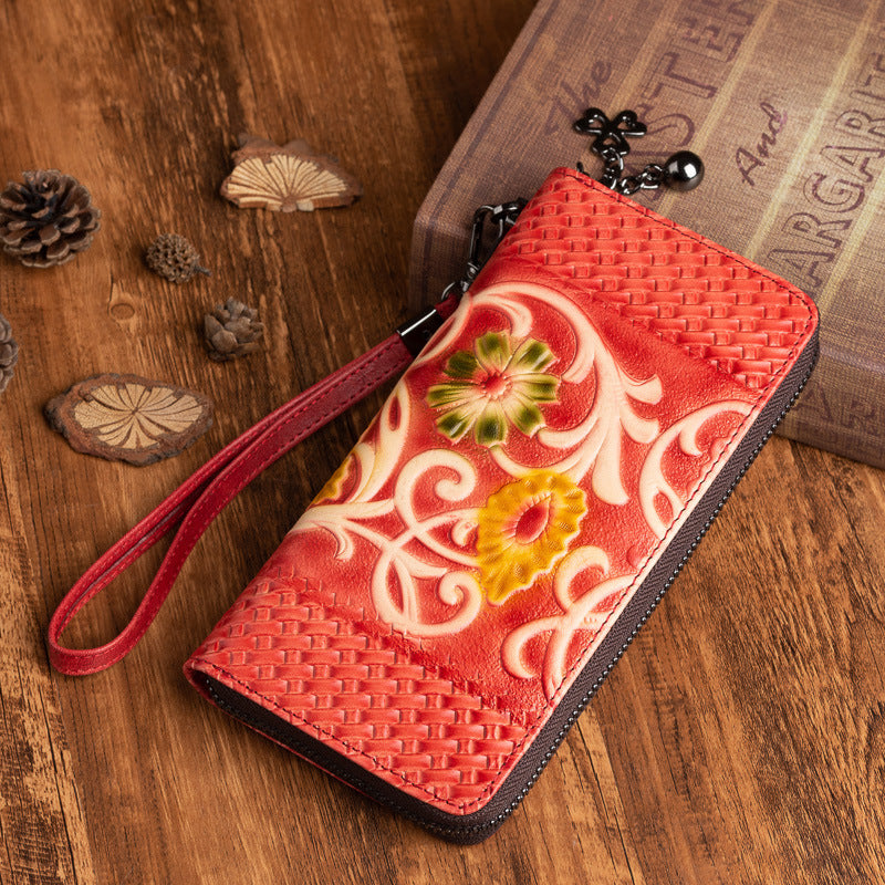 Live Streaming Tree High Leather Retro Ladies Wallets