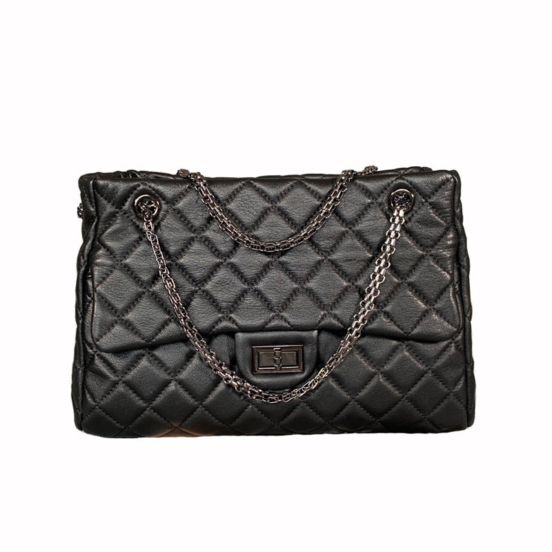 Women's First Layer Cowhide Large Capacity Totes Shoulder Bags
