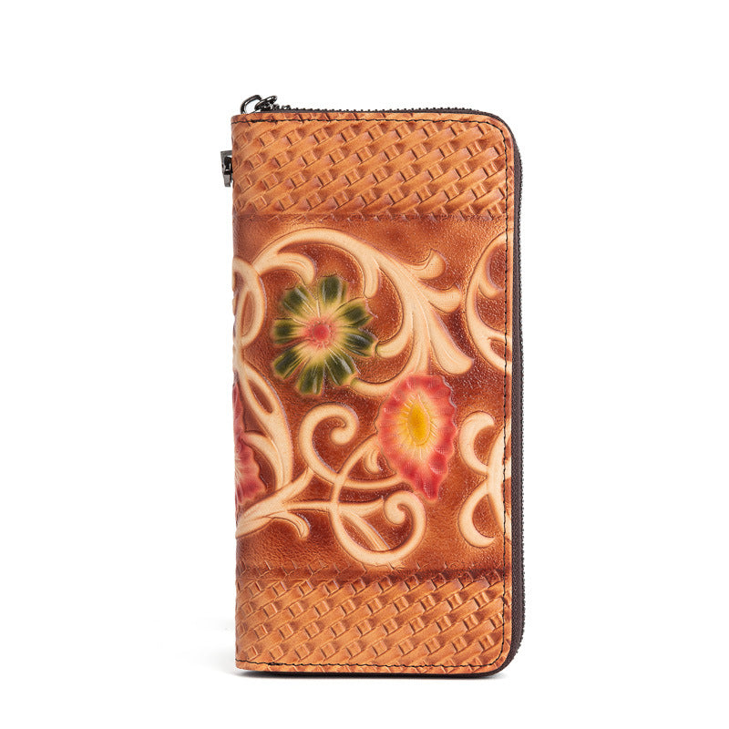 Live Streaming Tree High Leather Retro Ladies Wallets