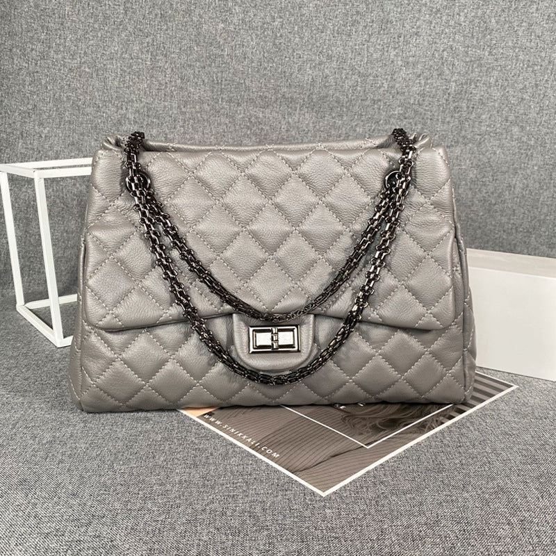Women's First Layer Cowhide Large Capacity Totes Shoulder Bags